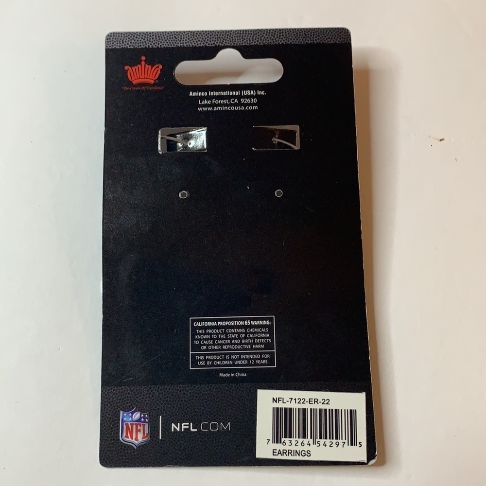 New Orleans Saints Hoop Earrings NFL Logo NWT - Picture 2 of 3